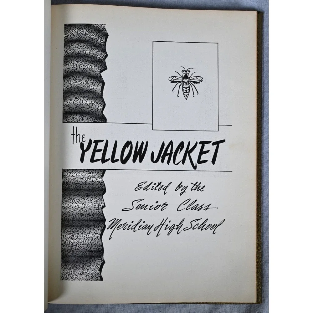 1953 Meridian Texas Yellow Jacket School Yearbook Annual Vintage